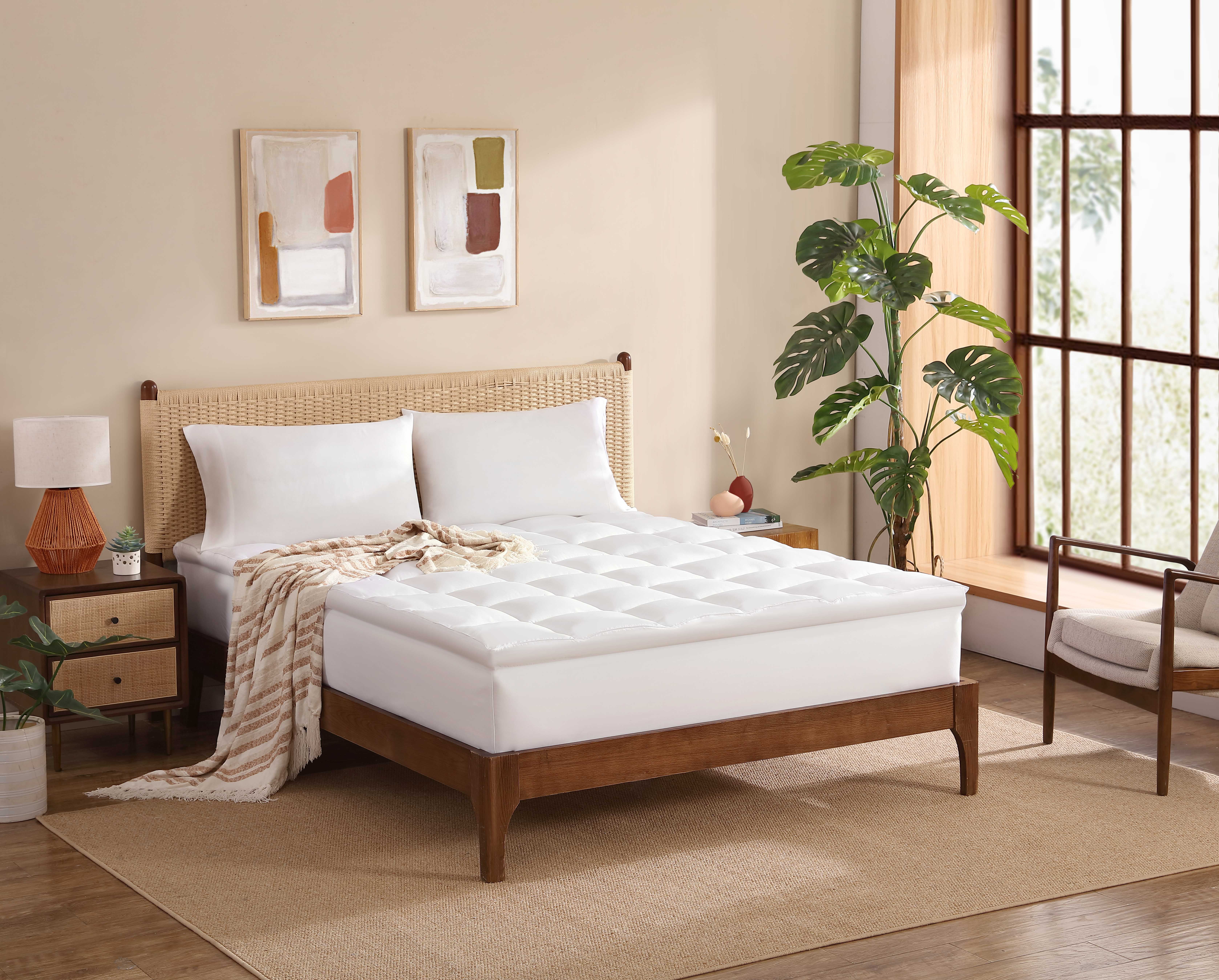 Cloud-Like Queen Mattress Topper - 100% Cotton Top Mattress Pad for Back  Pain Relief - Breathable & Naturally Cooling for Hot Sleepers, White -  Walmart.com