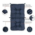 thumbnail image 3 of Patio Chair Cushion, Classic Navy, Stripe, 21”W x 19”D (seat) x 22.5”H (back), 3 of 10