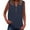 A01 Navy, variant on Womens V Neck Sleeveless Shirt Solid Colod Classic Elegant Casual Button T Shirts Lightweight Spring Basic Work Tee Vacation Clothes Navy XL