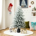 thumbnail image 6 of LuxenHome 5.5Ft Flocked Full Artificial Christmas Tree Potted, 6 of 9