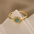 thumbnail image 6 of Blue Cat's Eye Stone Sun Thin Eternity Rings for Womens Dainty Minimalist Stacking Middle Finger Ring Wrap Open Adjustable Expandable Comfort Fit Fashion Friendship Statement Jewelry Gift Best Friend, 6 of 6