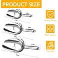 thumbnail image 4 of Metal Ice Scoop 3 Oz, Small Stainless Steel Ice scooper for Ice Maker Ice Bucket Kitchen Freezer Bar Party Wedding, Heavy Duty Ice Cube Scooper, Food Scoops, Dishwasher Safe, Silver, BBB-3 OZ, 4 of 5