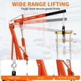thumbnail image 4 of Palan Hydraulique Pliant de 2 Tonnes 4400 lb Cueilleur à Cerises avec Niveleur de Charge, Nacelle Réglable, 6 Roues Pivotantes pour Garage et Réparation Auto, Orange, 4 of 7