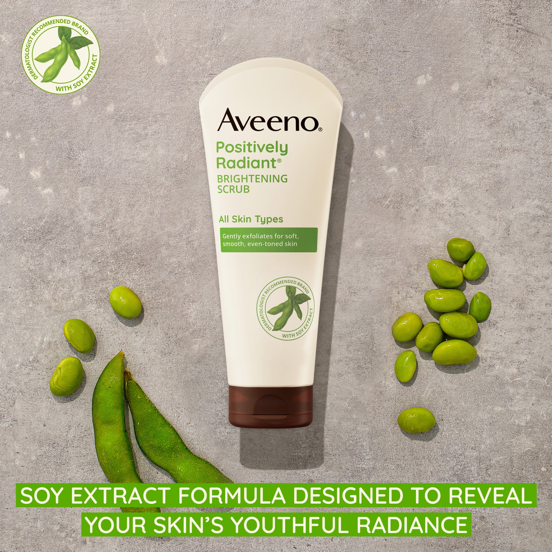 (2 pack) Aveeno Positively Radiant Skin Brightening Exfoliating Daily Face Scrub, 5 oz​