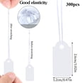 thumbnail image 2 of 300 Pcs White Small Price Tags with Elastic String, 1.02×0.47 Inch Writable Blank Kraft Paper Tags for Clothes Jewelry Gifts Merchandise Marking Labels, 2 of 6
