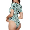 thumbnail image 2 of Lsque Combinaison de Ski d'Hiver Pingouin pour Femmes Col Rond Manches Courtes T-Shirts Basiques Grenouillère Adulte Mignon Pyjama-TG, 2 of 7