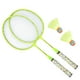 thumbnail image 3 of Raqueta de bádminton para niños con juego de 2 pelotas, juego de deportes al aire libre, juguete para niños y niñas, amarillo fluorescente, 3 of 10