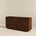thumbnail image 6 of Miekor Furniture Lola Mid Century Modern Walnut Dresser With 6 Drawers,TV Stand for Living Room, Dresser for Bedroom Chest of Dresser, Storage Organizers Units, Nightstand for Bed 29433, 6 of 12