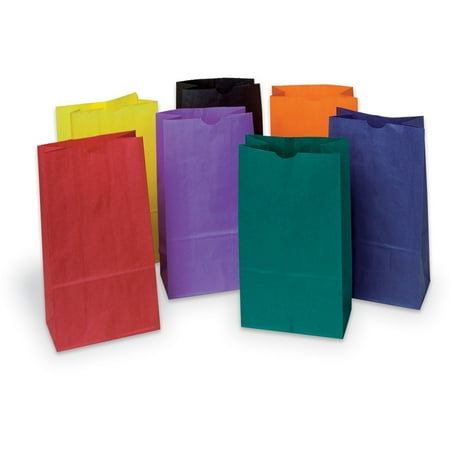 Assorted Gift Bags - Rainbow, PAC72140, Kraft Bag, 28 / Pack, Assorted