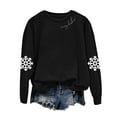 thumbnail image 5 of mgoYE Christmas Tshirts Women Sweatshirts Christmas Sweatshirt Women - Christmas Graphic Crewneck Tops Casual Sweater(Black,2XL), 5 of 5