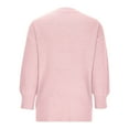 thumbnail image 4 of Lovskoo Cardigan Sweaters for Women Open Front Trendy Solid Color Long Sleeve Shirts Oversized Winter Outerwear Tops Pink, 4 of 6