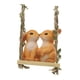 thumbnail image 2 of Estatua de jardín de animales de swing, linda figura, manualidades regalo divertido, adorno de resina de dibujos animados, escultura colgante para Estatua de conejo, 2 of 8