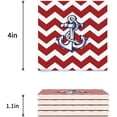 thumbnail image 3 of FMSHPON Nautical Blue Anchor Red Stripes Set of 6 Coaster for Drinks, Absorbent Ceramic Stone Coasters Cup Mat with Cork Base for Home Kitchen Room Coffee Table Bar Decor, 3 of 4