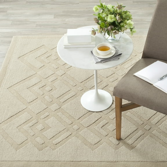 Viewpoint Carved Handwoven Brown Area Rug