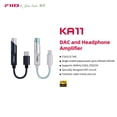thumbnail image 2 of Adaptador de audio FiiO KA11 USB C a DAC HiFi de 3,5 mm, 32 bits/384 kHz, 2 of 9