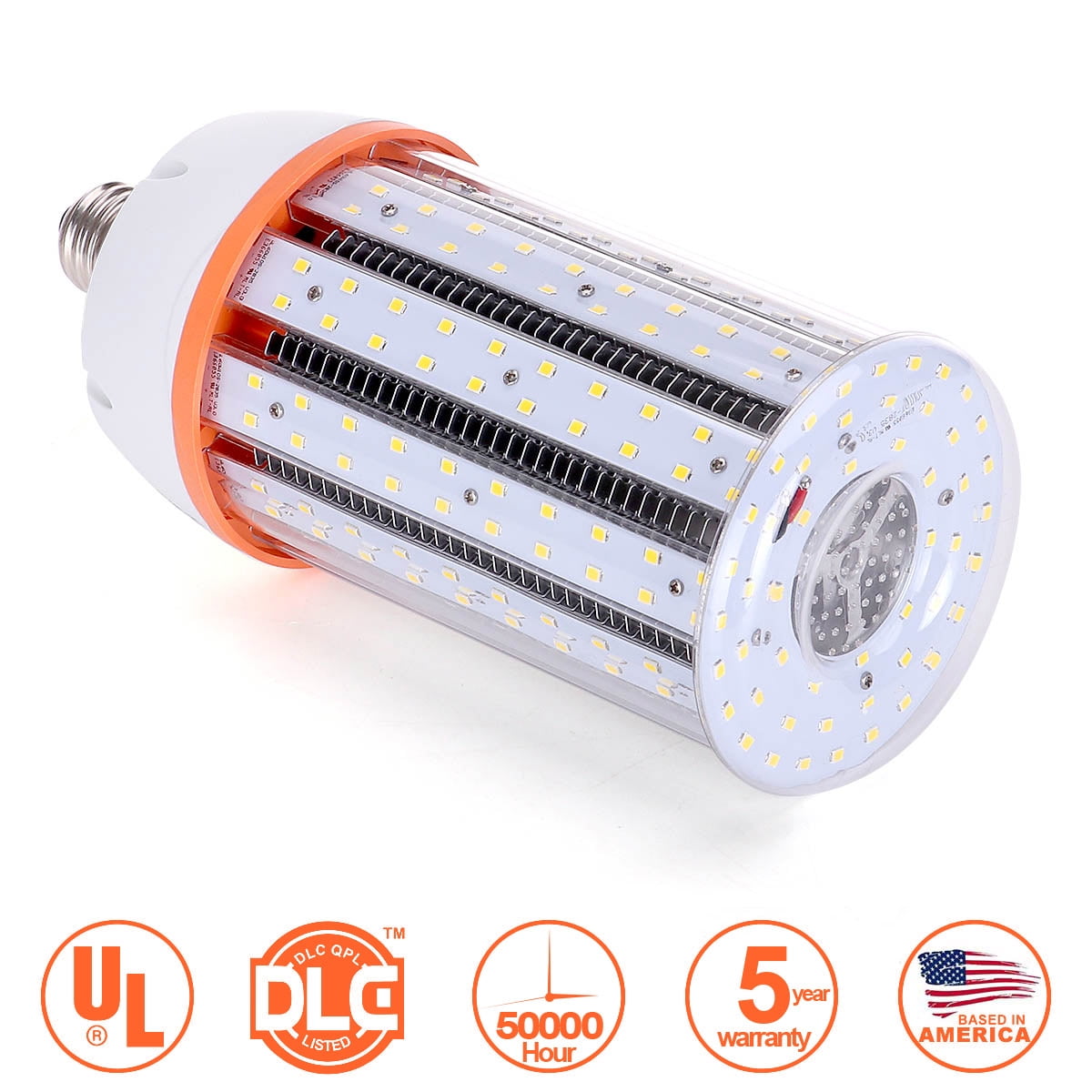 250W Matel Halide/HID/HPS/Fluoresscent Replacement LED Corn Bulb,5000K Daylight White,Super Bright 100 Watts LED lights for Outdoor Large Area Parking Spot Indoor Garage 