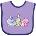 thumbnail image 3 of Inktastic Floral Easter Bunnies Boys or Girls Baby Bib, 3 of 4