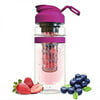 Healthful Hydration Fruit Infusing Infuser Water Bottle, 32oz Ounce BPA Free (Pink Color)