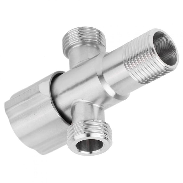 LHCER Faucet Angle Valve, /2" Stainless Steel Bathroom Kitchen Faucet Angle Valve Water Stop Valve 1 Inlet 2 Outlet