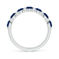 thumbnail image 2 of ANGARA Natural 1.61 Ct Floating Round Sapphire Semi Eternity Wedding Ring in 14K White Gold for Women (Size-3.6mm) | September Birthstone, Anniversary, Jewelry Gift for Women | Natural Sapphire Ring, 2 of 10