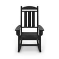 thumbnail image 3 of Miekor Furniture Black Traditional Porch Rocker – Classic HDPE Poly Lumber for Porch, Patio, and Garden Comfort 8773, 3 of 5
