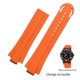 thumbnail image 3 of Correa de reloj impermeable de goma convexa de alta calidad de 24 mm x 12 mm para hombre Oris 7730 7740 Correa de silicona Cierre plegable de acero inoxidable, 3 of 5