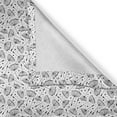 thumbnail image 6 of Ambesonne Floral Valance & Curtain, Dandelion, 55"x24", Black White, 6 of 6