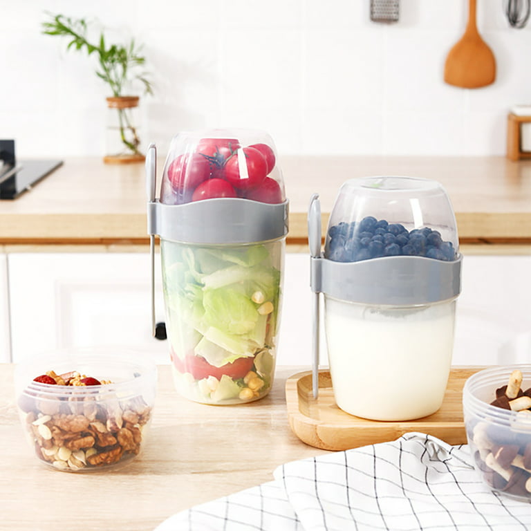 Take and Go Yogurt Cup with Topping Cereal or Oatmeal Container