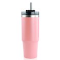 thumbnail image 1 of Gran capacidad de la botella de vacío aislada de café con aislamiento de café taza de té de ejercicio jogging de acero inoxidable Taza con tapa transparente en casa rosa 600ml Advancent HA011613-05B, 1 of 7