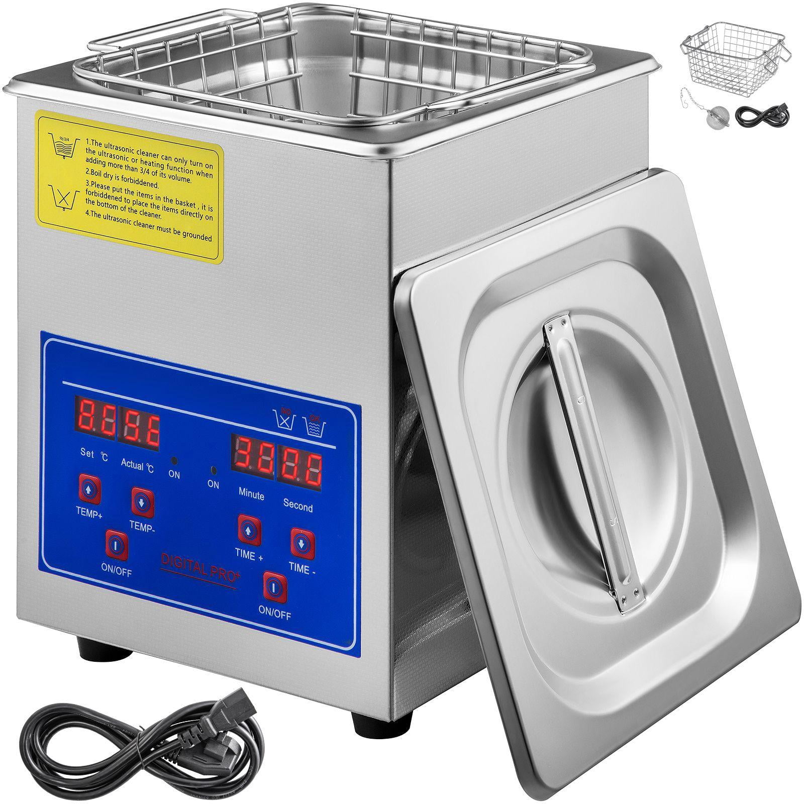 2L Digital Ultrasonic Cleaner 40kHz 304 Stainless Steel with Timer 110V for Jewelry Watch Glasses Diamond Eyeglass Small Parts