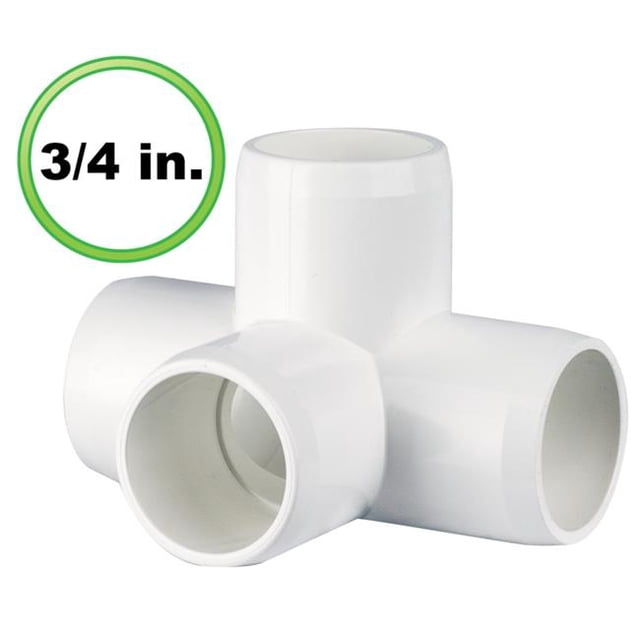 Raccord de Tuyau en PVC 4 Voies 0.75 Po