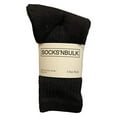 thumbnail image 2 of SOCKS'NBULK 60 Pairs Wholesale Bulk Sport Cotton Unisex Crew, Ankle, Tube Socks, Men Woman Children Sock Size 10-13" (Kids Black Crew 6-8), 2 of 4