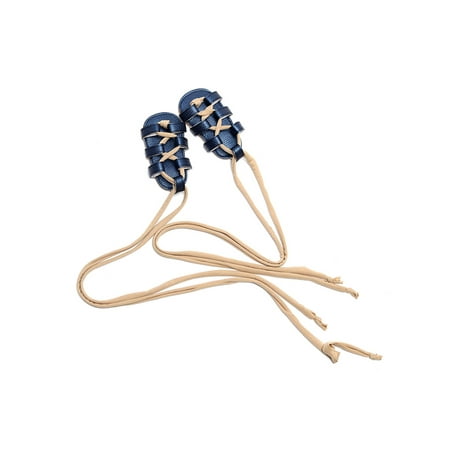 

Rotosw Infant Flat Sandals Clip Toe Crib Shoes Lace Up Flats Lightweight Ankle Strap Gladiator Sandal Beach Casual Dark Blue 6C