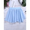 thumbnail image 4 of iiniim Kids Girls Basic Chiffon Pleated Pull-on Wrap Skirt Skort Ballet Dancewear Daily Casual Light Blue 3-4, 4 of 7