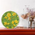 thumbnail image 2 of Yellow Buttercups Round Wall Clock Silent Analog Battery Operated Gold Pointer Home Decor 9.84" Diameter, 2 of 11