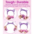 thumbnail image 3 of FosPower Auriculares para niños con orejas de gato LED (límite de volumen seguro de 85 dB), auriculares supraaurales con cable suaves de 3,5 mm con cables sin enredos para iPad/tableta/escuela/viajes, 3 of 5