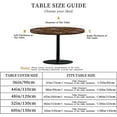 thumbnail image 2 of Round Fitted Tablecloth with Elastic Edge Design Table Cover Waterproof Stain-Resistant Wipeable Table Cloth Best for 38"-42" Round Tables for Outdoor Indoor Coffee Color, 2 of 4