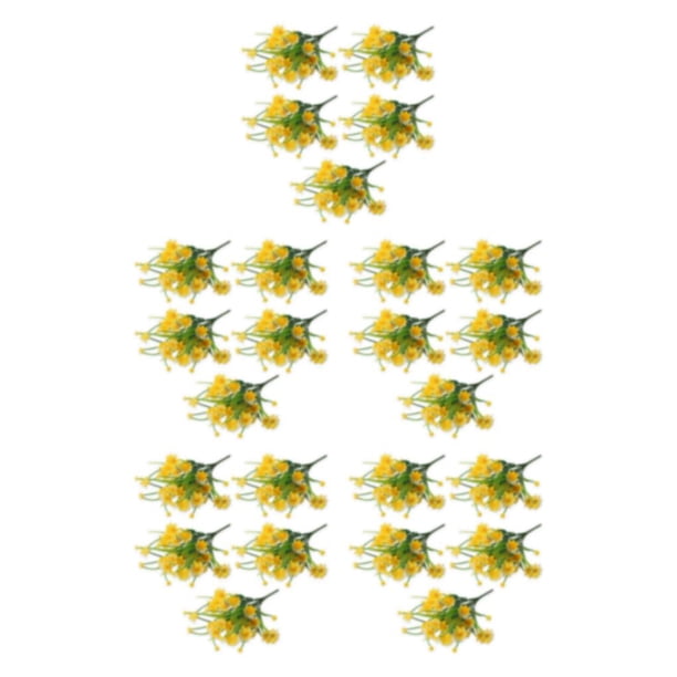 Flores Artificiales Elegantes 5 Piezas Toystoory Plástico Amarillo