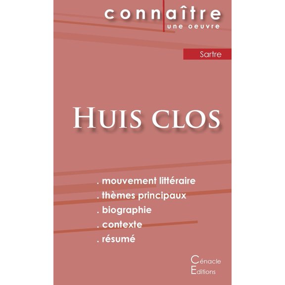 Fiche de lecture Huis clos de Jean-Paul Sartre (Analyse littéraire de référence et résumé complet), (Paperback)