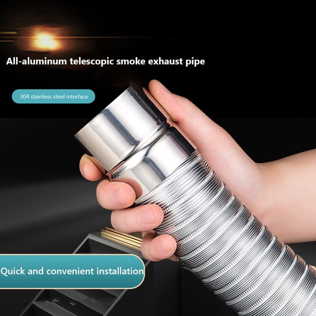 Tubo de extensión Calentador de agua a gas de acero inoxidable Tubo de escape telescópico 65-150 mm Ndcxsfigh Libre de BPA