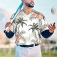 thumbnail image 5 of KLL Vintage Palm Trees for Men's Baseball Shirts,Short Sleeve Casual Shirts Button Down Shirt for Men Beach Summer Wedding Shirt-Large, 5 of 7
