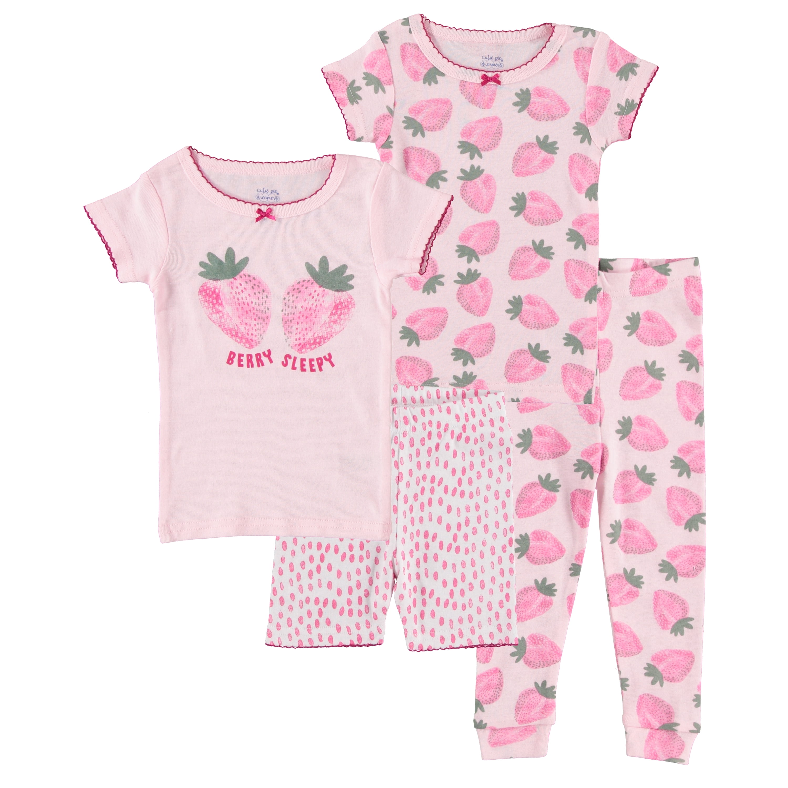 Baby Girls 2 Pc Pink Aqua Gray & White ABC & 123 Pajamas-NEW-Pjs 12 or 18 Months 