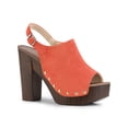 thumbnail image 1 of BLISSFUL STEP Sandales pour Femmes de la Saint-Valentin à Talon Épais à Boucle à Bride Arrière à Plateforme Épaisse Orange 9,5, 1 of 7