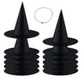 thumbnail image 2 of Halloween Decorations Qwtwty 12 Pcs Halloween Hanging Witch Hats Decorations with 35 Yards Hanging Rope Costume Witch Costume Black Hanging Wizard Hat Floating Porch Yard Decor, 2 of 6