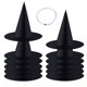 thumbnail image 2 of Uuiauoio Halloween Decorations Witch Hat, 12 Pcs Black Witch Hats Bulk Costume Accessory, Hanging Wizard Hat with Rope, Floating Witches Hats for Porch Yard Indoor Outdoor Decor Party Supplies, 2 of 6
