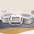 thumbnail image 4 of Abbracc Conteneur de Stockage Alimentaire en Acier Inoxydable Bento - Double Couche TG, comme Double Couche L, 4 of 9