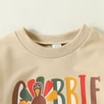 thumbnail image 6 of Generic Toddler Kids Girls Boys Cute Thanksgiving Letters Turkey Prints Romper Jumpsuit Cloths Romper Pullover Sweater Cute Fall Winter Clothes（3-6 Months White）, 6 of 7