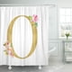 thumbnail image 1 of ABPHQTO Alfabeto Oro Monograma Letras Acuarela Flores Lindo Floral Cortina de Ducha 150x180 cm, 1 of 1