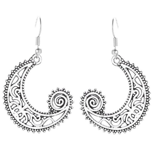 Pendiente colgante con forma de de dibujos animados, pendiente de gota para mujeres y niñas, joyería Plata antigua Fernando Tribu bohemia cuelga el pendiente