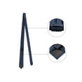 thumbnail image 2 of INSPIRE CHIC Men's Solid Color Necktie Pre-Tied Bow Tie and Pocket Square Set Ties for Wedding Business Navy Blue One Size, 2 of 7